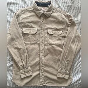 Levi's Cream Corduroy Relaxed Button-Up Shirt